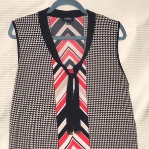 JONES NY (L) BLK/WHITE/RED